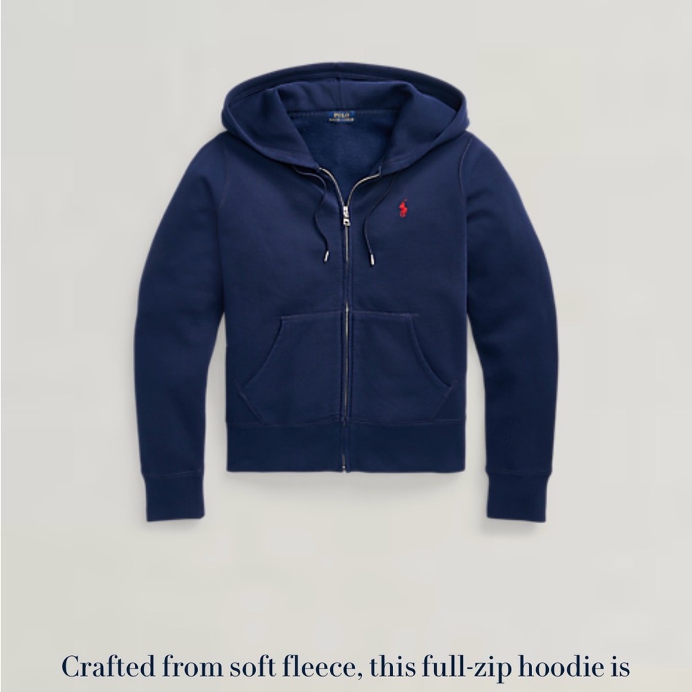 Ralph Lauren Dark Blue Kids Zip-Up Hoodie